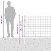 vidaXL Zaun mit Pfosten Grau 1 x 10 m Stahl