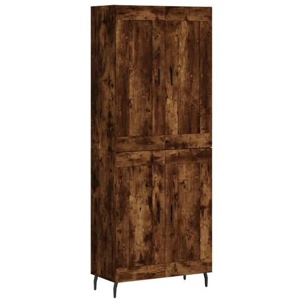 vidaXL Highboard Räuchereiche 69,5x34x180 cm Holzwerkstoff