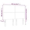 vidaXL Kopfteil Hellgrau 144x5x118/128 cm Stoff