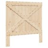 vidaXL Massivholzbett mit Kopfteil Grau 100x200 cm Kiefer