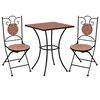 vidaXL 3-tlg. Bistro-Set Mosaik Keramik Terrakotta