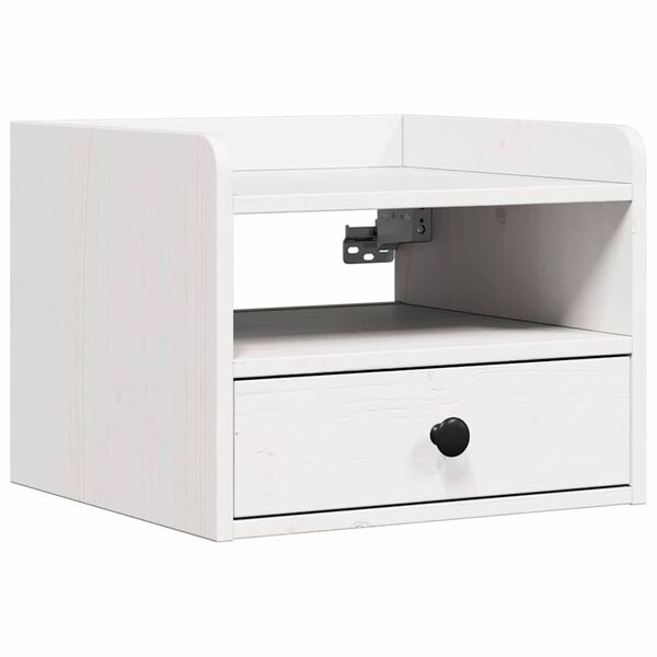 vidaXL Nachttisch Wei&szlig; 38 x 36 x 29,5 cm Massivholz Kiefer