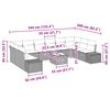 vidaXL Gartensofa-set mit Kissen 11 pcs Beige Poly-Rattan