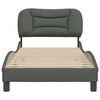 vidaXL Bettgestell ohne Matratze "Hvar" Dunkelgrau 80x200 cm Stoff