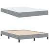 vidaXL Boxspringbett mit Matratze Hellgrau 140 x 200 cm Stoff