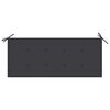 vidaXL Gartenbank mit Anthrazit Auflage 120 cm Massivholz Teak