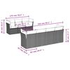 vidaXL 8-tlg. Garten-Sofagarnitur mit Kissen Beige Poly Rattan