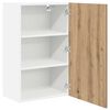 vidaXL H&auml;ngeschrank mit T&uuml;r Artisan-Eiche und Wei&szlig; 50 x 31 x 80 cm