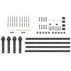 vidaXL Schiebet&uuml;rbeschlag-Set 427 cm Stahl Schwarz