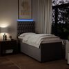 vidaXL Boxspringbett mit Matratze Taupe 90x190 cm Stoff