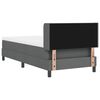 vidaXL Boxspringbett mit Matratze mit Matratze Dunkelgrau 90 x 190 cm