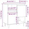 vidaXL Sideboard Braun Eichen-Optik 60x35x70 cm Holzwerkstoff