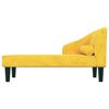vidaXL Chaiselongue mit Nackenrolle Gelb Samt