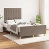 vidaXL Bettgestell ohne Matratze Taupe 120x190 cm Stoff