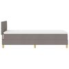 vidaXL LED Boxspringbett mit LED-Lichtleisten Taupe 80 x 200 cm Stoff