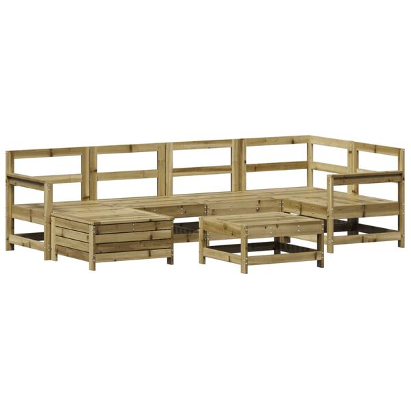 vidaXL 7-tlg. Garten-Sofagarnitur Kiefernholz Impr&auml;gniert