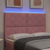vidaXL LED Kopfteil Rosa 160 cm Kunstleder