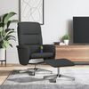vidaXL Massagesessel mit Fu&szlig;hocker Schwarz Stoff