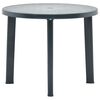 vidaXL Gartentisch Gr&uuml;n 89 cm Kunststoff