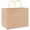 vidaXL Papiertragetaschen 50 Stk. mit Henkeln Braun 32x22x24 cm