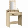 vidaXL Schminktisch mit Speicher Braun 79 x 41 x 140 cm Holzwerkstoff