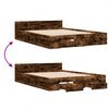 vidaXL Bettgestell mit Schubladen R&auml;uchereiche 140x190cm Holzwerkstoff