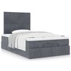 vidaXL Ottoman-Bett mit Matratzen Dunkelgrau 120x200 cm Samt