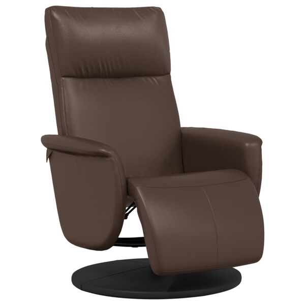 vidaXL Relaxsessel mit Fu&szlig;teil Braun Kunstleder