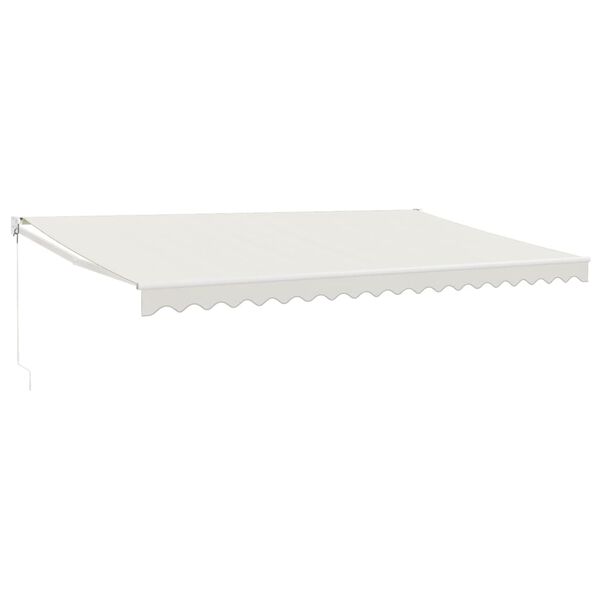 vidaXL Markise Einziehbar Creme 5x3 m Stoff und Aluminium