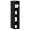 vidaXL H&auml;ngeschrank Schwarz Eichen-Optik 20 x 29,5 x 100 cm