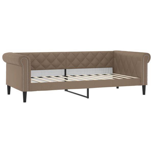 vidaXL Tagesbett mit Matratze Cappuccino 90x200 cm Kunstleder