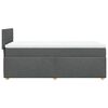 vidaXL Boxspringbett mit Matratze Dunkelgrau 80x200 cm Stoff