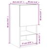 vidaXL TV-Schrank mit LED-Leuchten Grau Sonoma 30,5x30x60 cm
