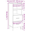 vidaXL Sideboard Hochglanz-Wei&szlig; 34,5x34x90 cm Holzwerkstoff