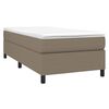 vidaXL Boxspringbett mit Matratze Taupe 90x200 cm Stoff