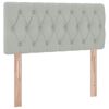 vidaXL Bett mit Stauraum und LED mit LED Hellgrau 90 x 190 cm Samt