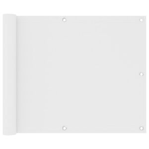 vidaXL Balkon-Sichtschutz Wei&szlig; 75x300 cm Oxford-Gewebe