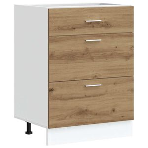 vidaXL K&uuml;chenunterschrank Artisan-Eiche Holzwerkstoff