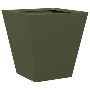 vidaXL Pflanzk&uuml;bel Olivgr&uuml;n 30x30x30 Stahl