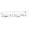 vidaXL 8-tlg. Garten-Lounge-Set Wei&szlig; Massivholz Kiefer