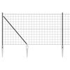 vidaXL Schwei&szlig;drahtzaun mit Spikes 10 x 1,4 m (B x H)