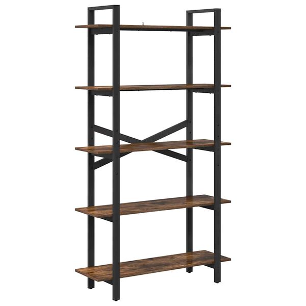 vidaXL B&uuml;cherregal Ger&auml;ucherte Eiche 100 x 33,5 x 178 cm Holzwerkstoff