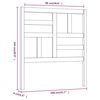vidaXL Kopfteil Grau 106x4x104 cm Massivholz Kiefer