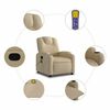 vidaXL Massage-Relaxsessel Cremefarbener Stoff