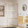 vidaXL Duschwand f&uuml;r Begehbare Dusche ESG Klarglas Golden 115x195cm
