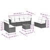 vidaXL 9-tlg. Garten-Sofagarnitur mit Kissen Schwarz Poly Rattan