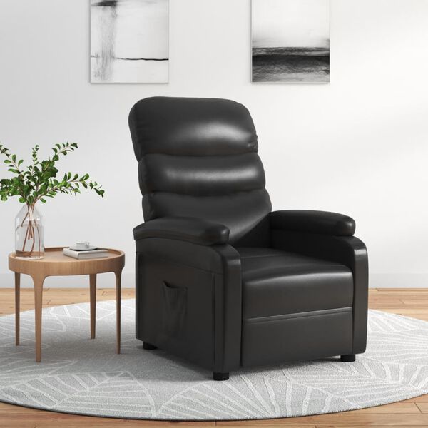 vidaXL Relaxsessel Schwarz Kunstleder