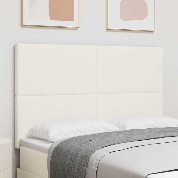 vidaXL Kopfteil Creme 144 cm Cordstoff