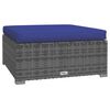 vidaXL 10-tlg. Garten-Lounge-Set mit Kissen Grau Poly Rattan