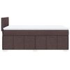 vidaXL Boxspringbett mit Matratze Dunkelbraun 90x200 cm Stoff